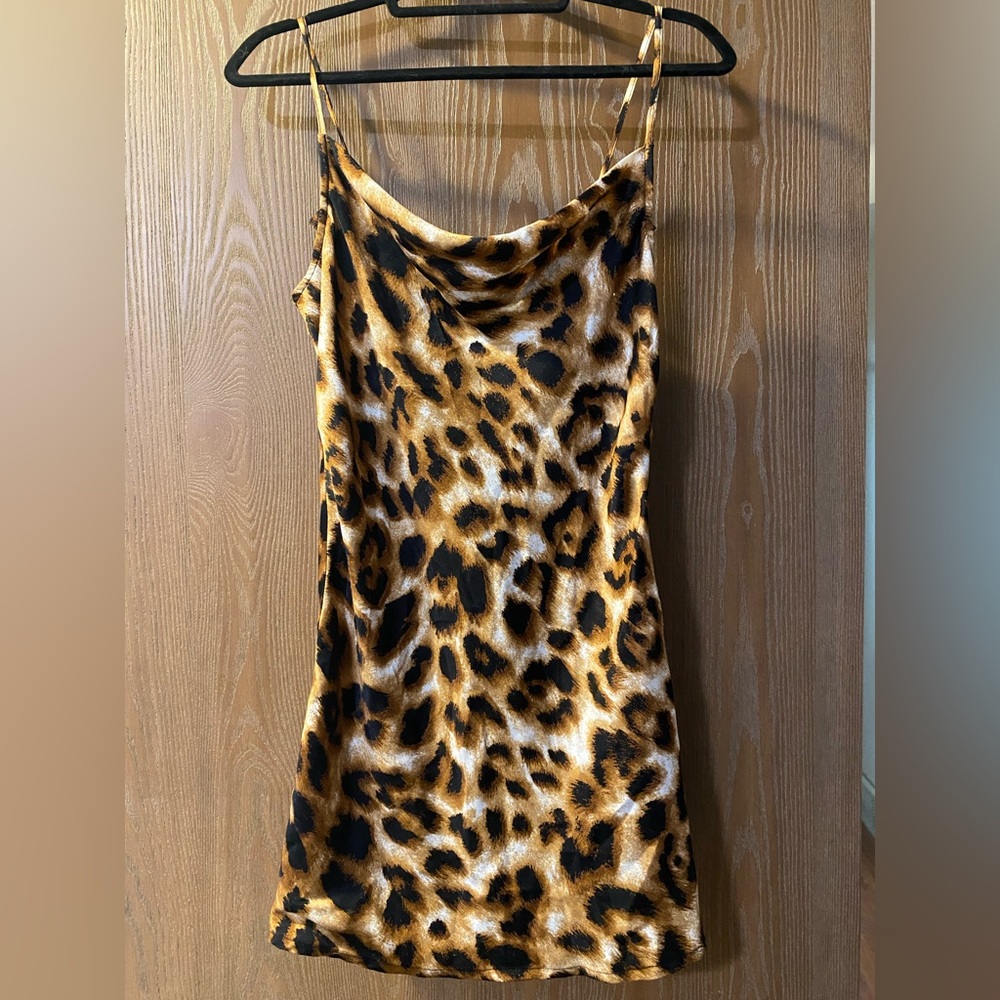 Forever 21 Leopard Slip Mini Dress